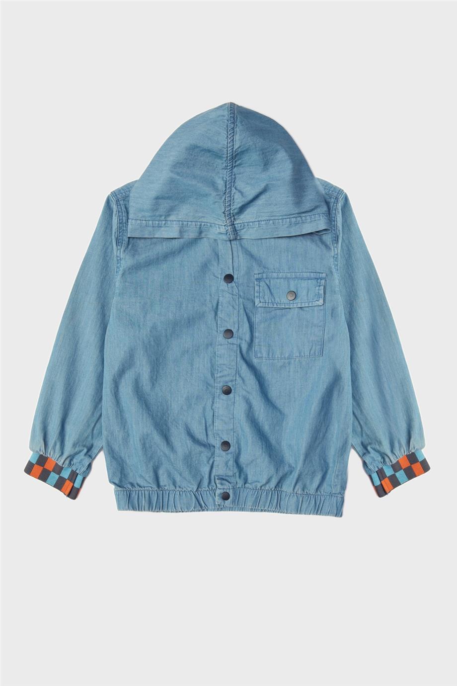 Nebbati Erkek Çocuk Denim Kapüşonlu Gömlek