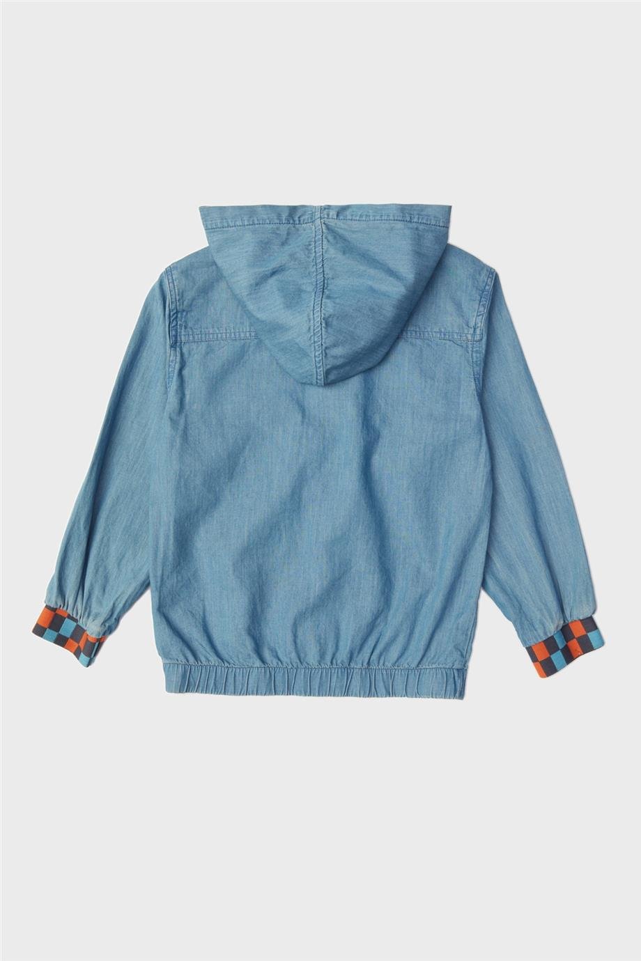 Nebbati Erkek Çocuk Denim Kapüşonlu Gömlek