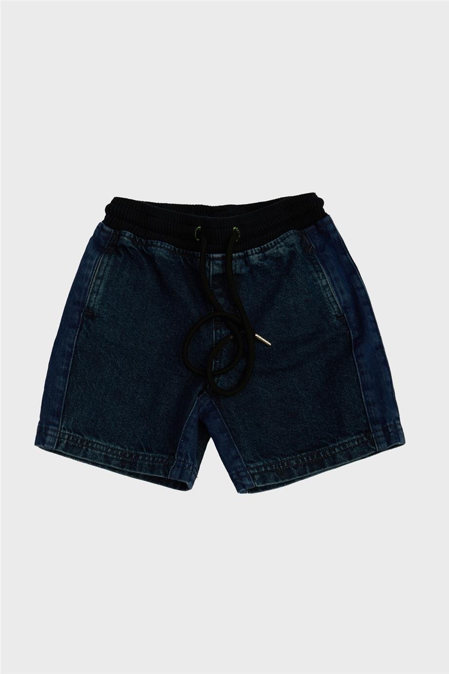 Nebbati Erkek Çocuk Beli Lastikli Denim Şort