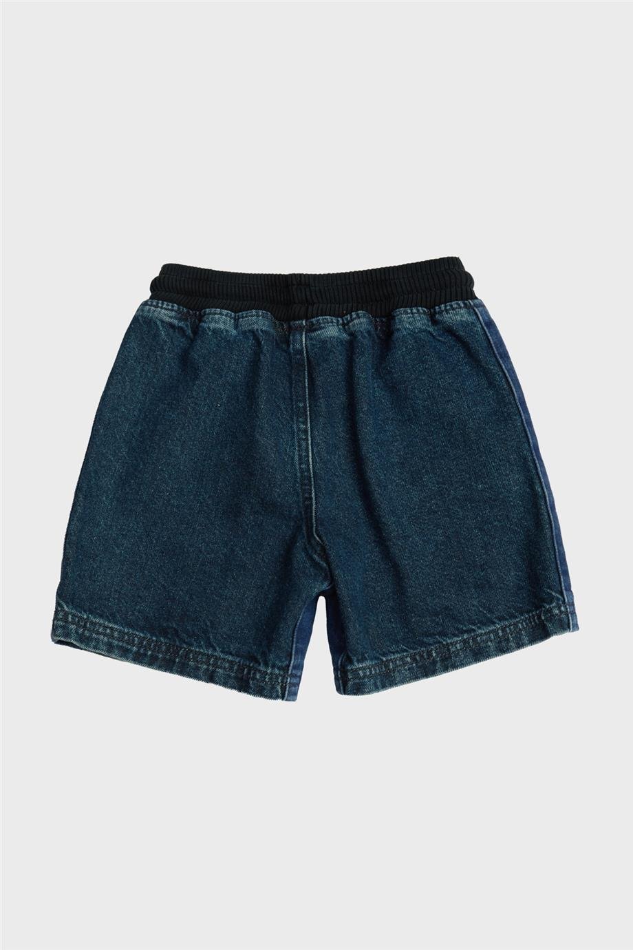 Nebbati Erkek Çocuk Beli Lastikli Denim Şort