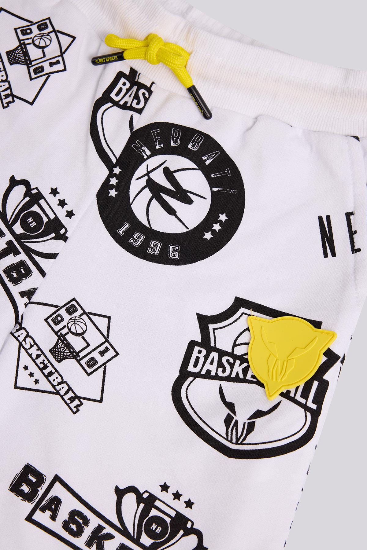 Nebbati Erkek Çocuk Basketbol Desenli Şort