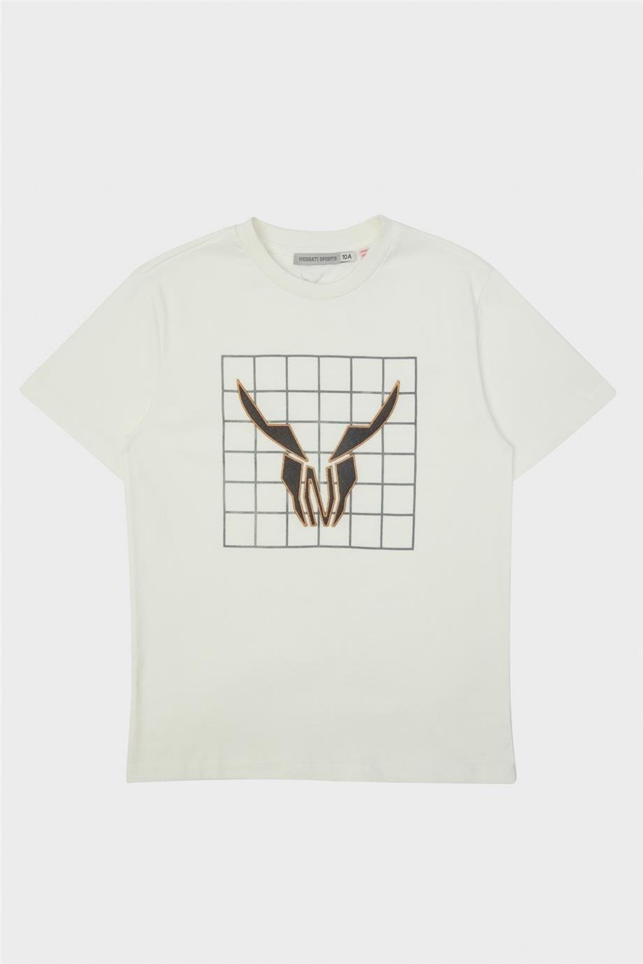 Nebbati Erkek Çocuk Ekru Kısa Kollu T-Shirt
