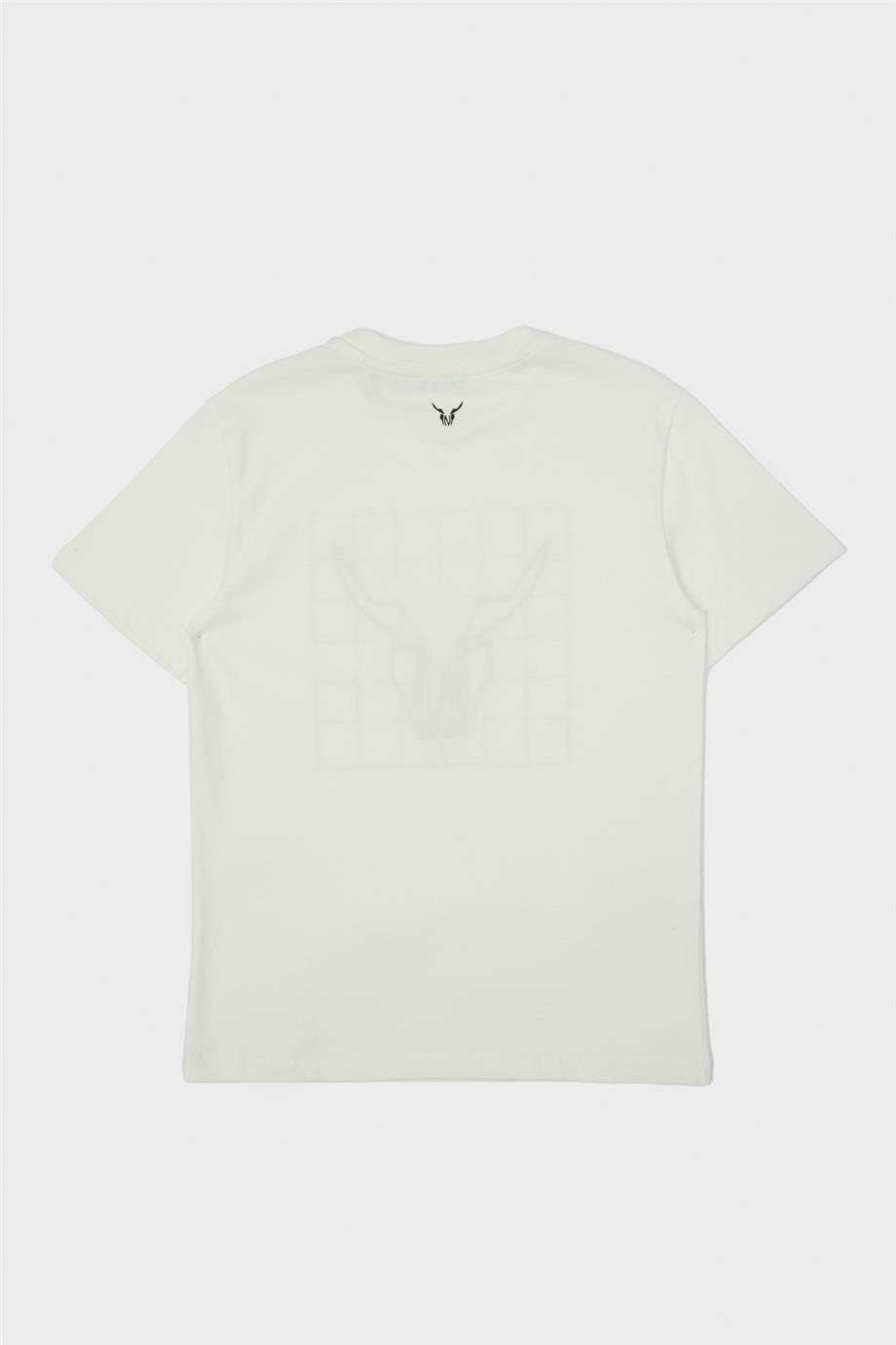Nebbati Erkek Çocuk Ekru Kısa Kollu T-Shirt
