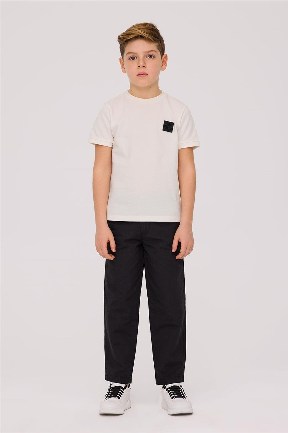 Nebbati Erkek Çocuk Kısa Kollu Ekru Tshirt