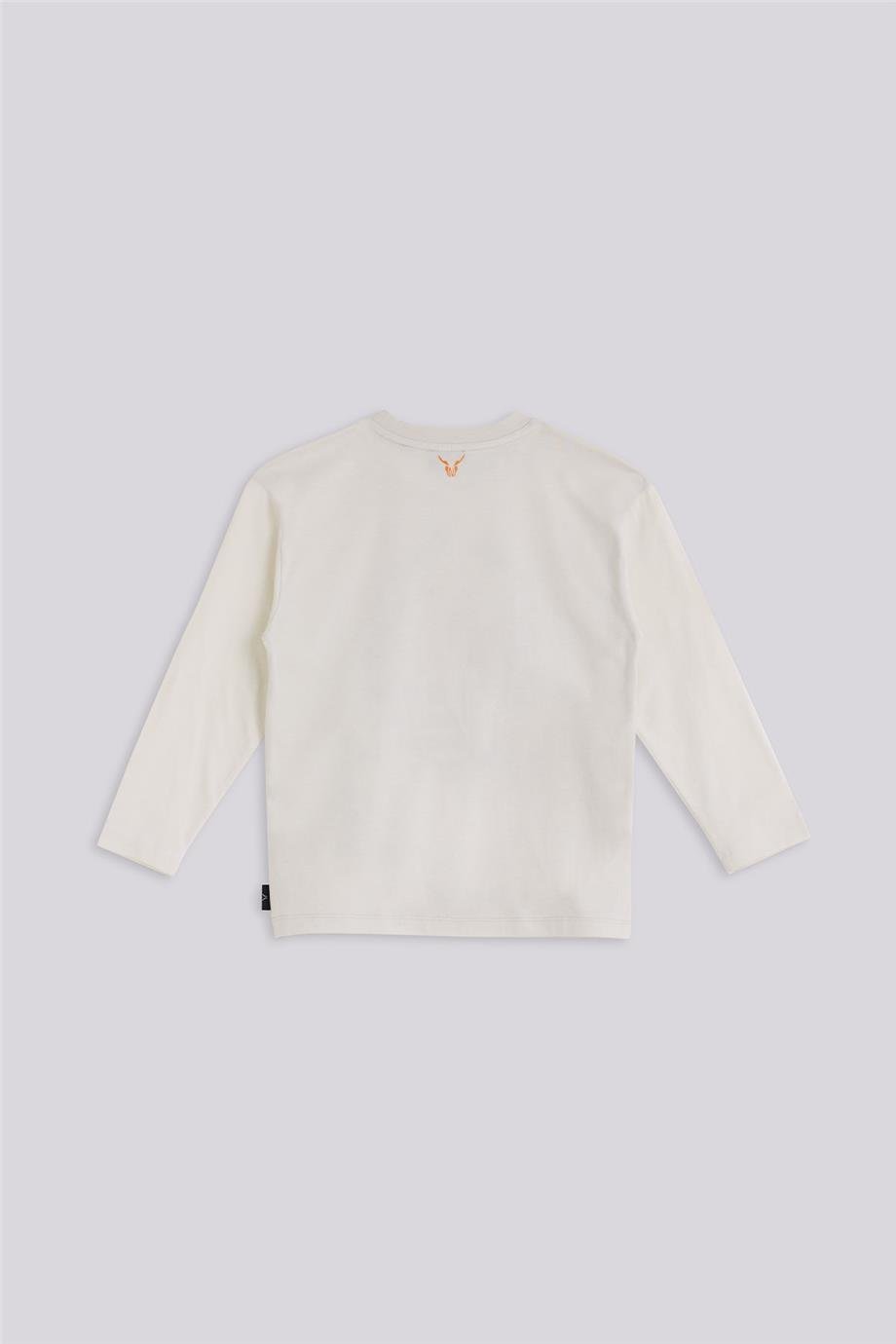 Nebbati Erkek Çocuk Uzun Kollu Ekru Tshirt
