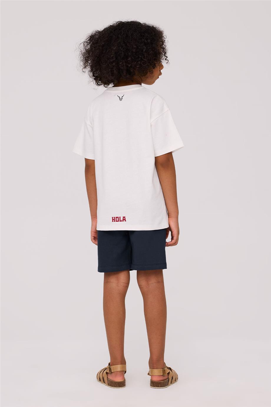 Nebbati Erkek Çocuk Hola Mexico Ekru Tshirt