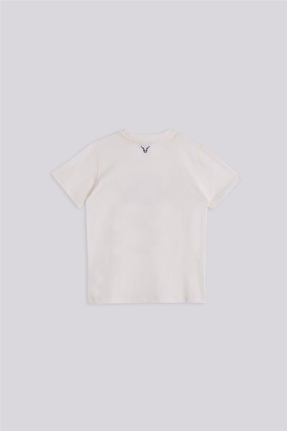 Nebbati Erkek Çocuk Line Ekru Tshirt