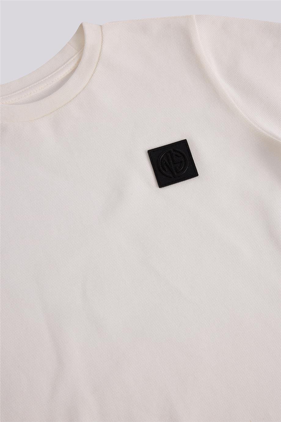Nebbati Erkek Çocuk Kısa Kollu Ekru Tshirt