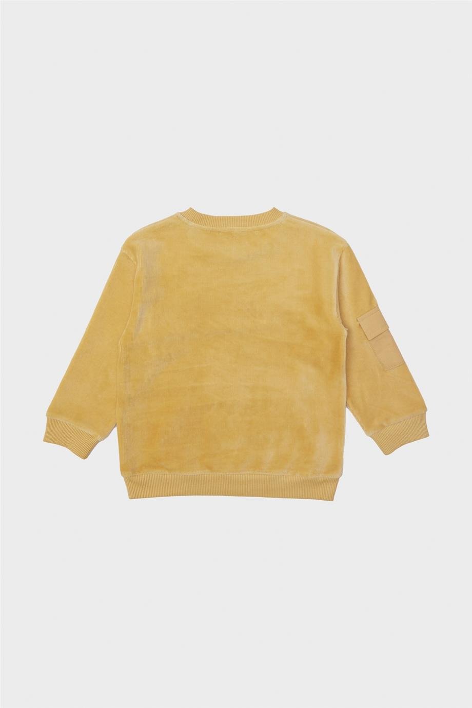 Nebbati Erkek Çocuk Fitilli Hardal Sweatshirt