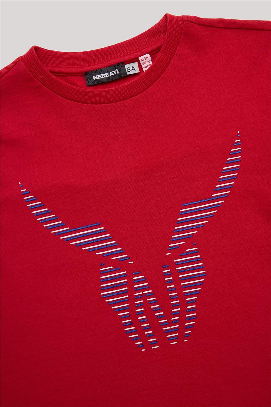 Nebbati Erkek Çocuk Uzun Kollu Kırmızı T-Shirt