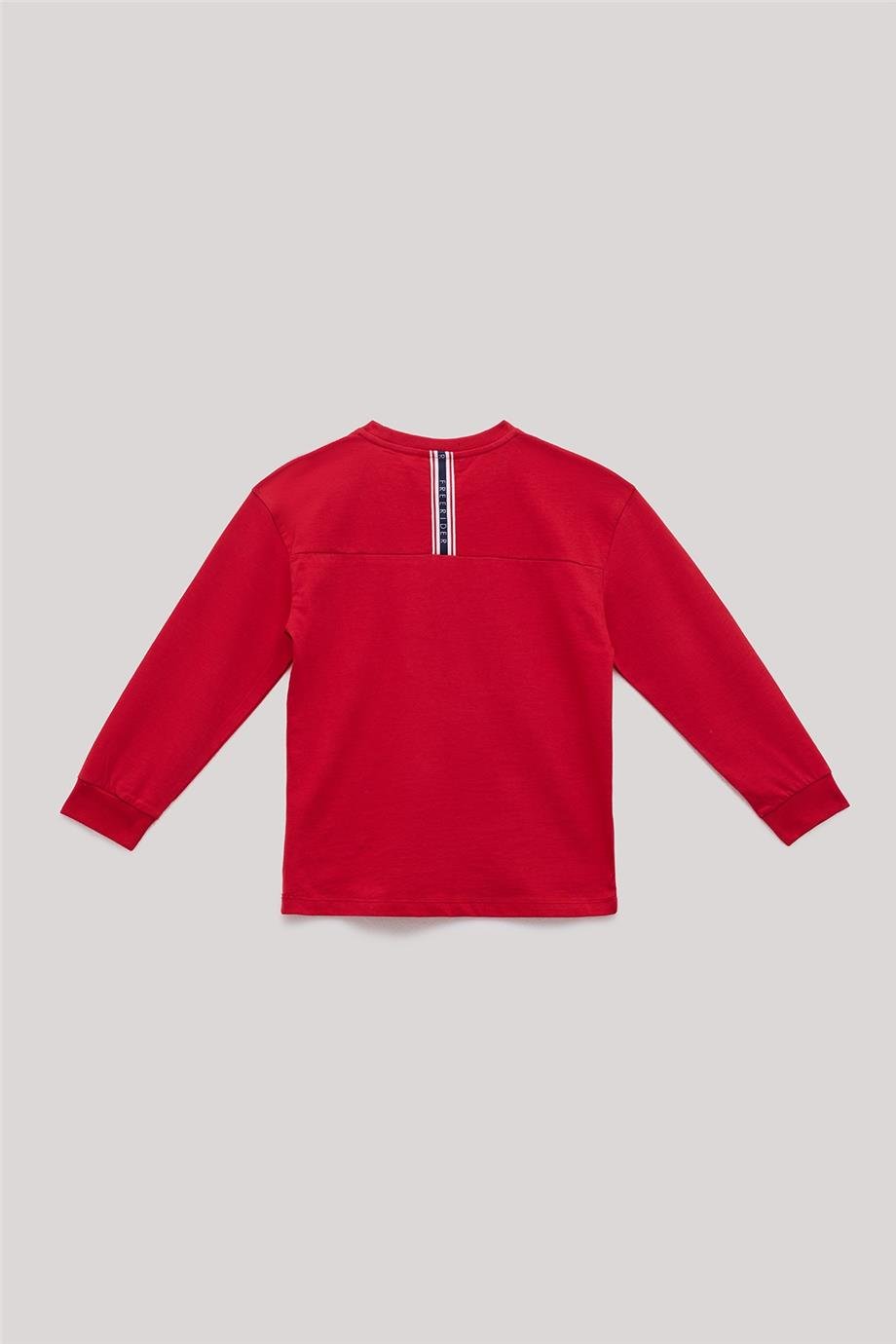 Nebbati Erkek Çocuk Uzun Kollu Kırmızı T-Shirt