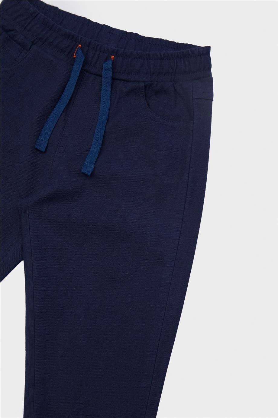 Nebbati Erkek Çocuk Beli Lastikli Lacivert Pantolon
