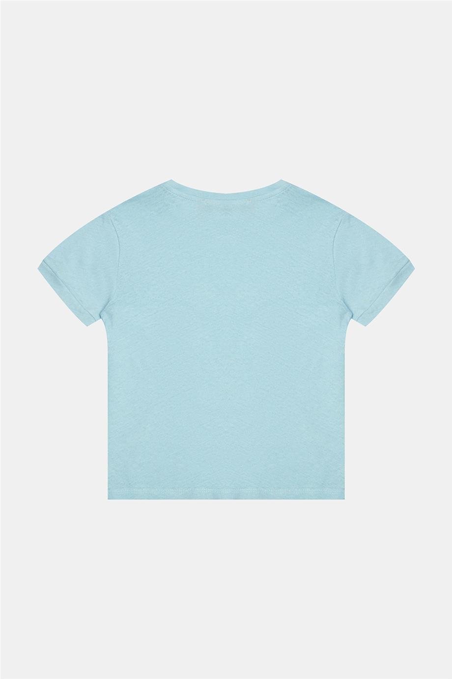 Nebbati Erkek Çocuk Mavi Kısa Kollu Pamuk Tshirt