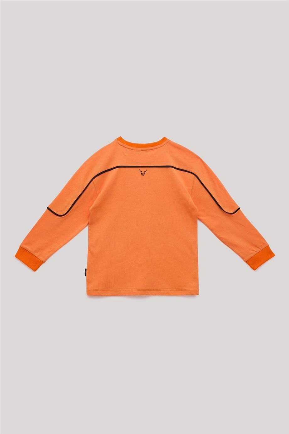 Nebbati Erkek Çocuk Turuncu Uzun Kollu Sweatshirt