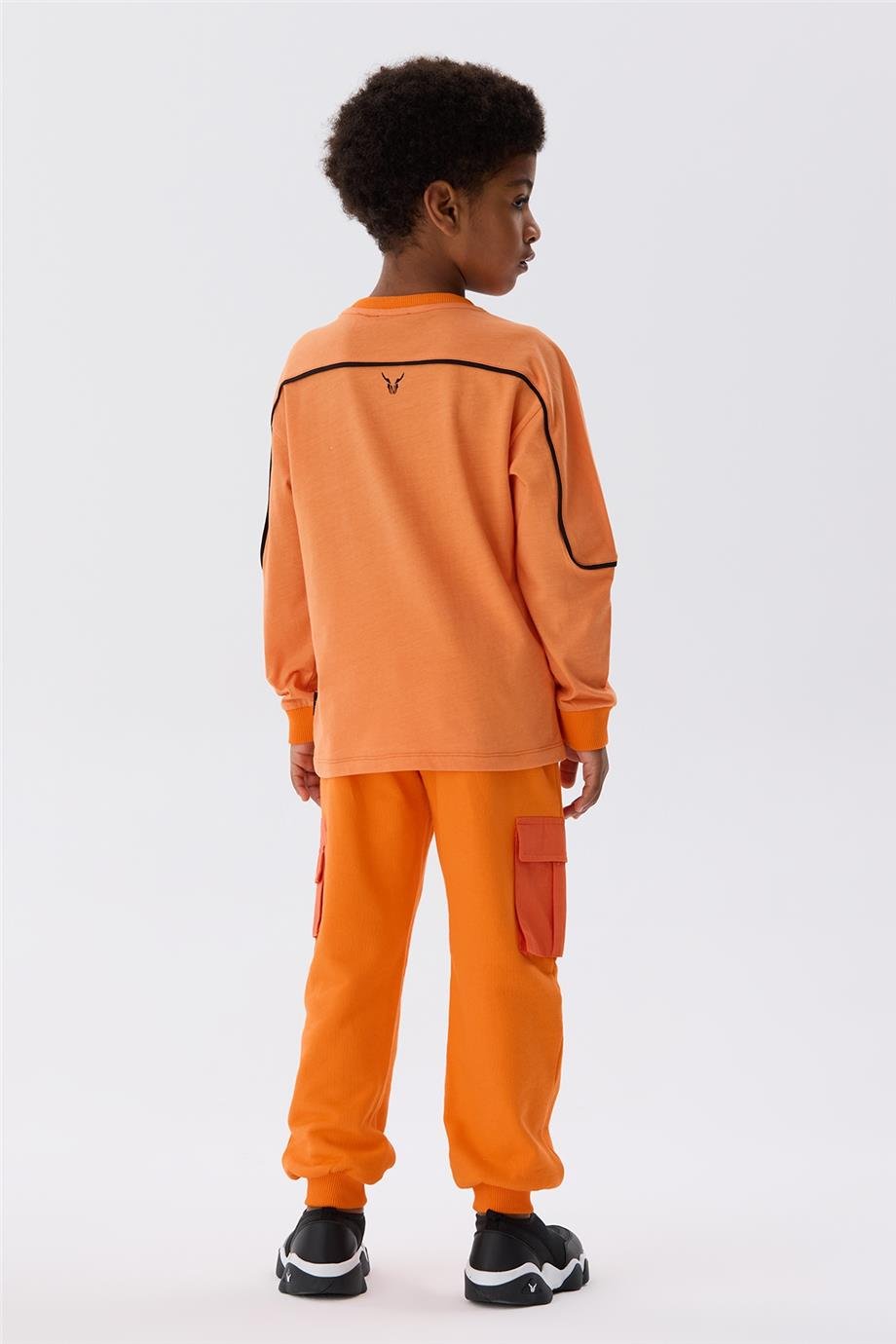 Nebbati Erkek Çocuk Turuncu Uzun Kollu Sweatshirt