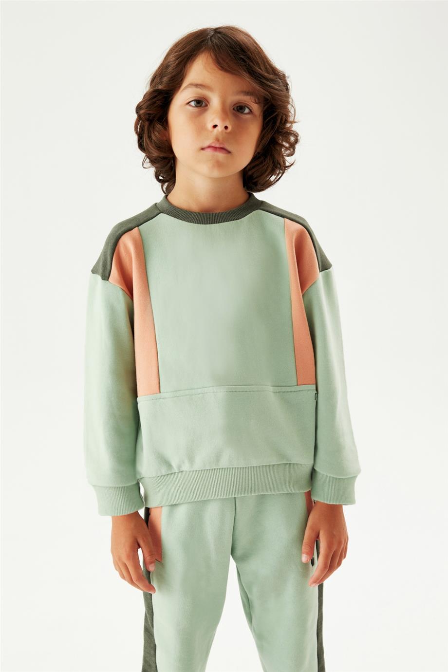 Nebbati Erkek Çocuk Renkli Pamuk Sweatshirt