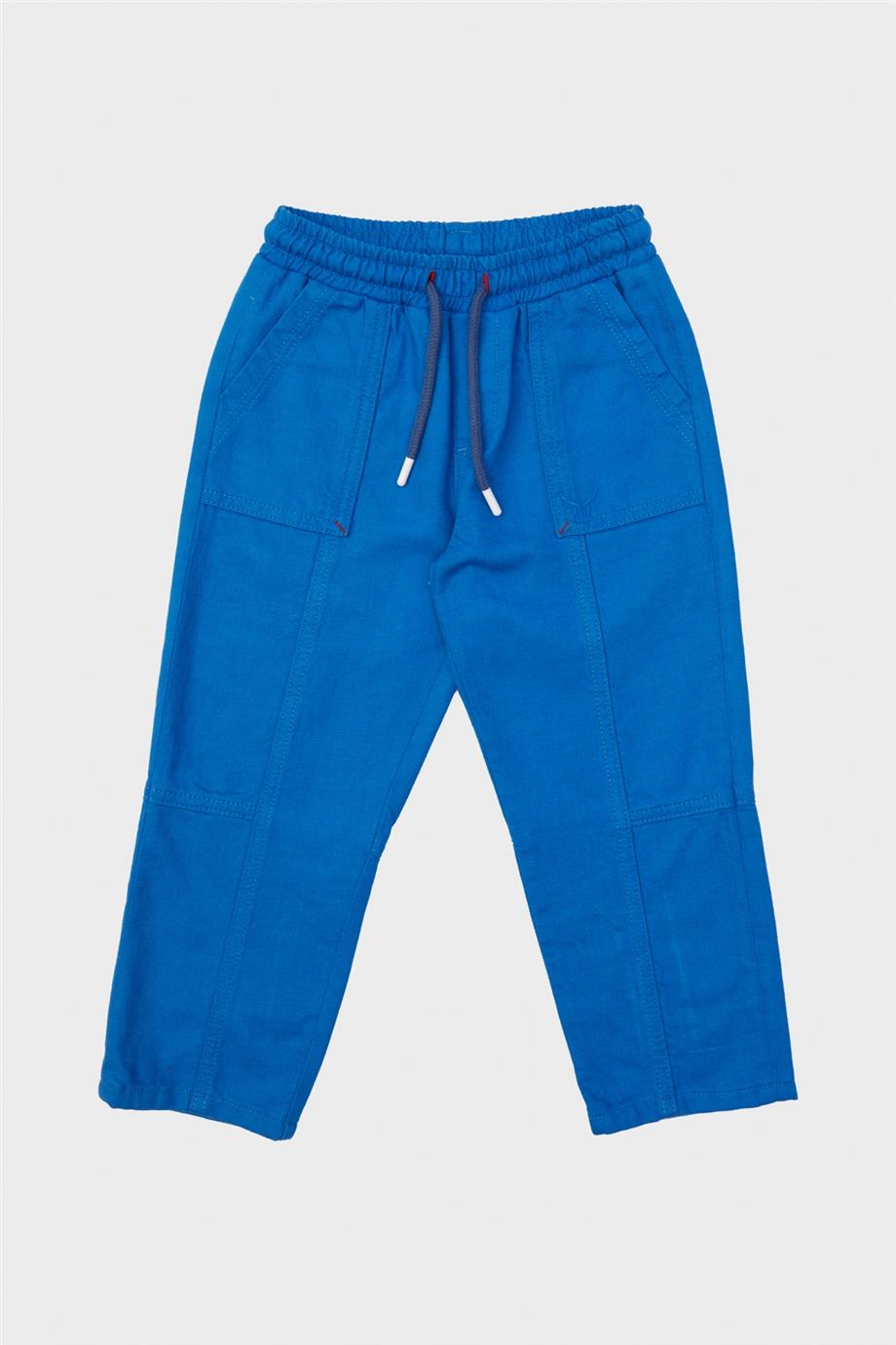 Nebbati Erkek Çocuk Beli Lastikli Saks Pantolon