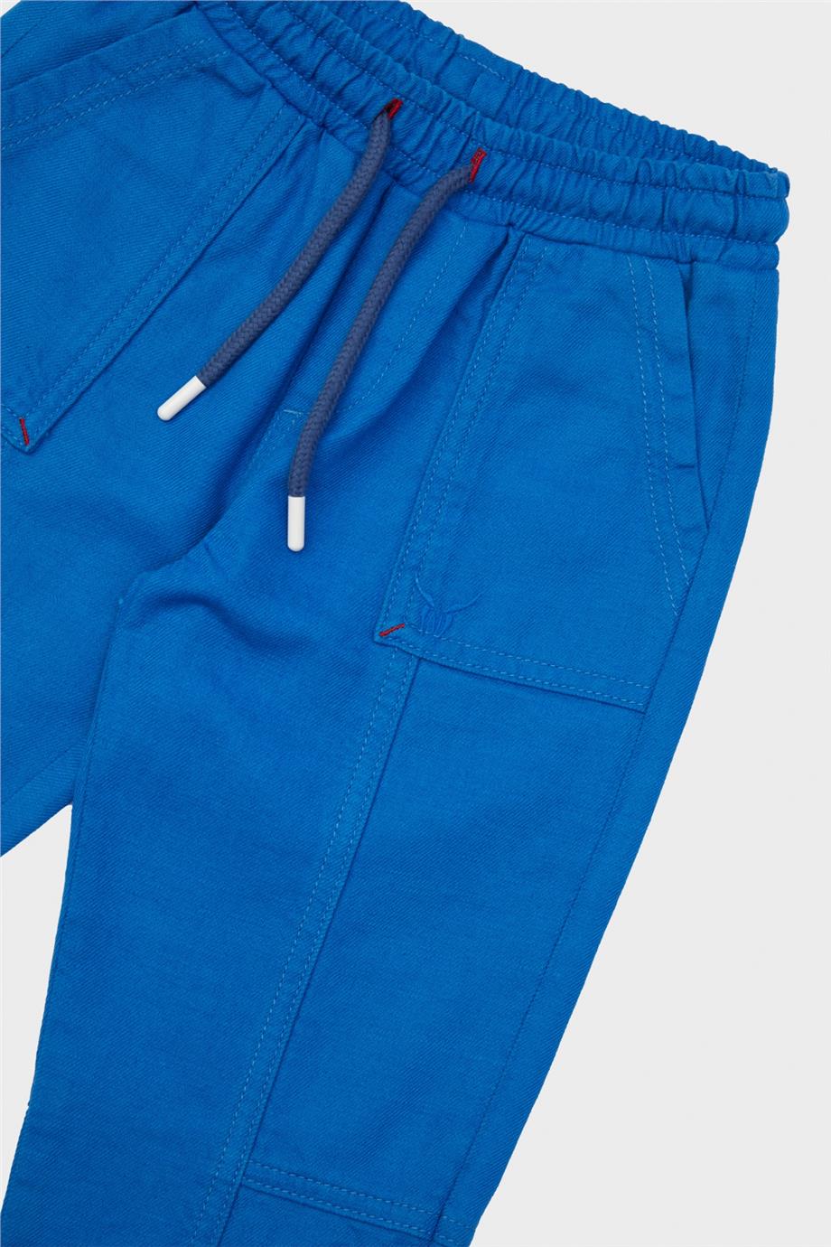 Nebbati Erkek Çocuk Beli Lastikli Saks Pantolon
