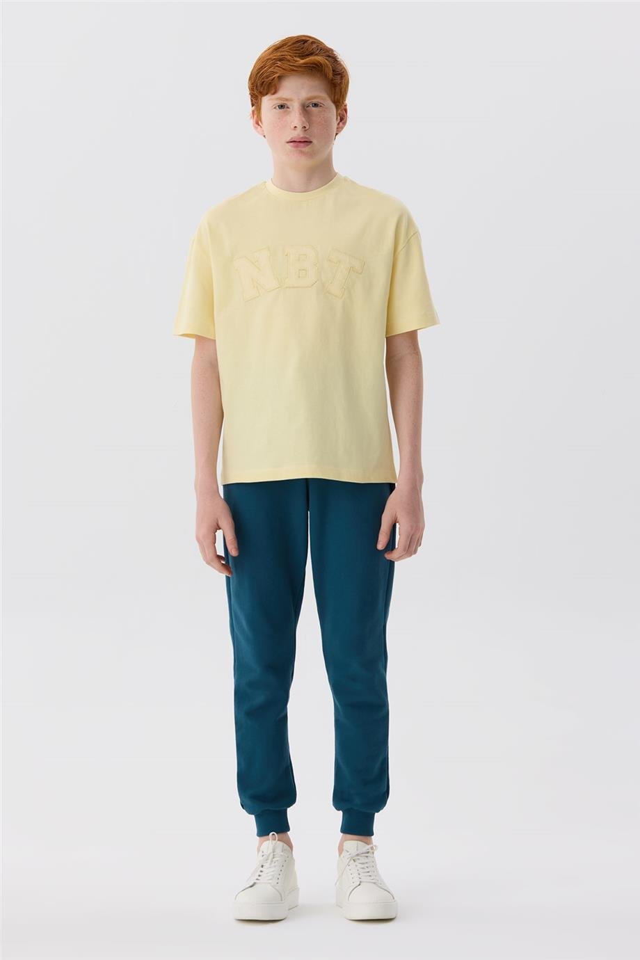 Nebbati Erkek Çocuk  Kısa Kollu Sarı T-Shirt