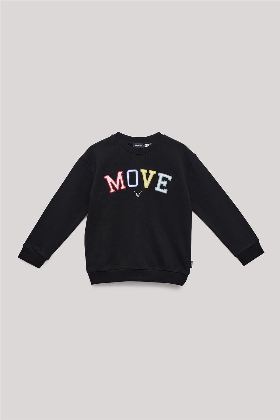 Nebbati Erkek Çocuk Move Siyah Sweatshirt