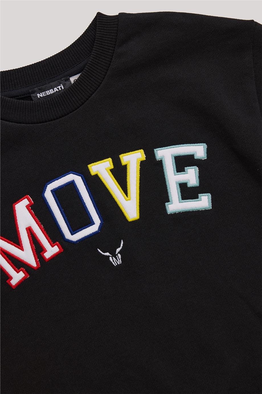 Nebbati Erkek Çocuk Move Siyah Sweatshirt