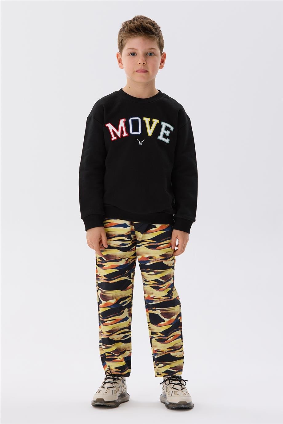 Nebbati Erkek Çocuk Move Siyah Sweatshirt