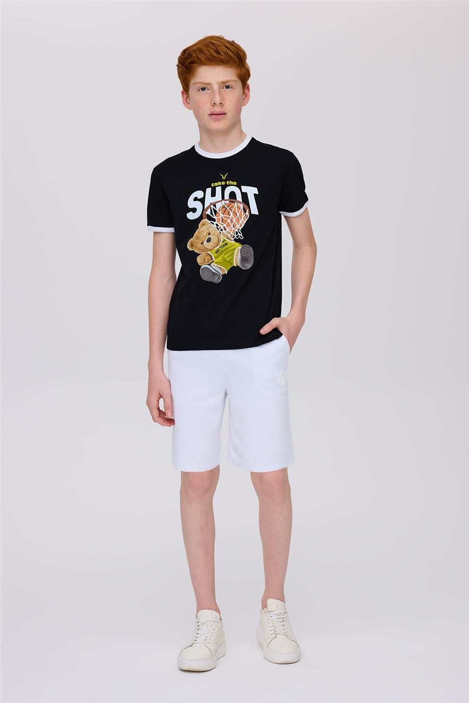 Nebbati Erkek Çocuk Take The Shot Siyah Tshirt