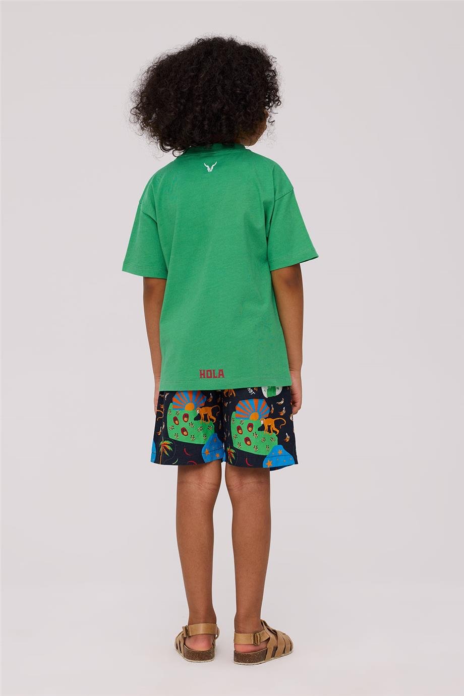 Nebbati Erkek Çocuk Hola Mexico Yeşil Tshirt