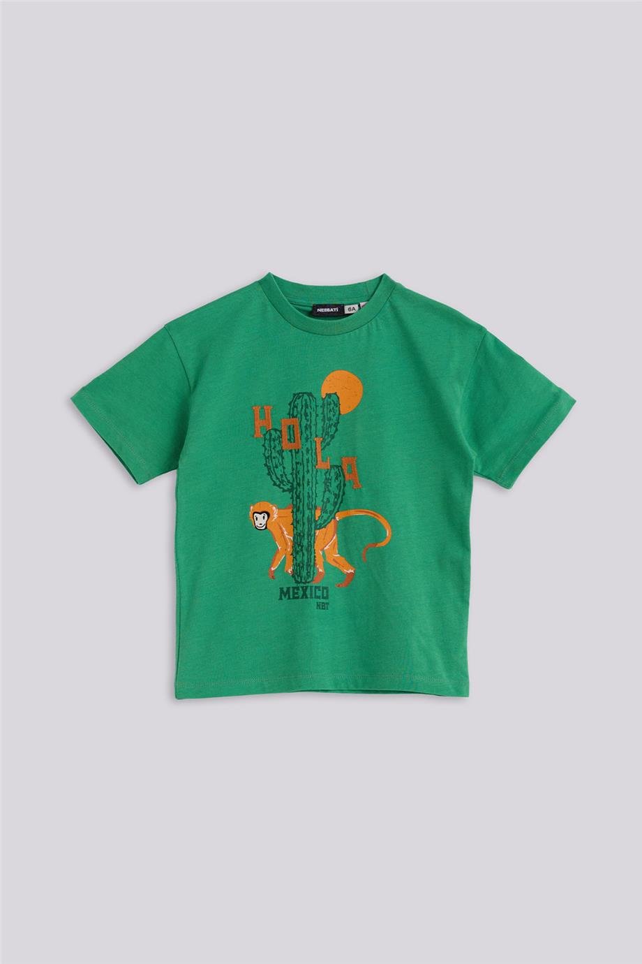 Nebbati Erkek Çocuk Hola Mexico Yeşil Tshirt