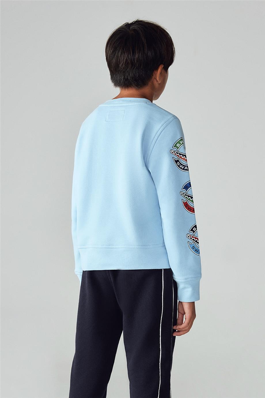 Swatsky Erkek Çocuk Açık Mavi Sweatshirt