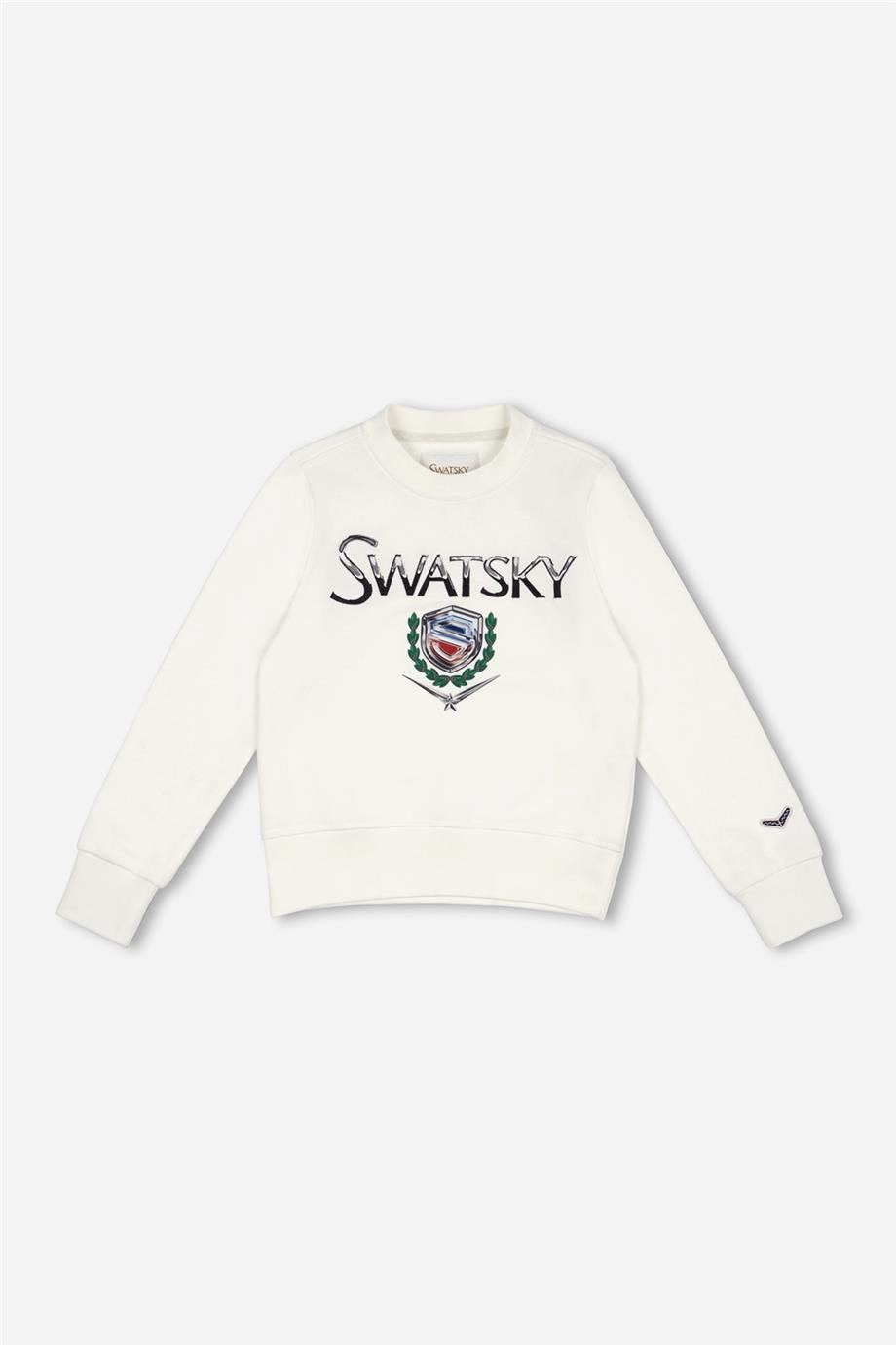 Swatsky Erkek Çocuk Kırık Beyaz Sweatshirt