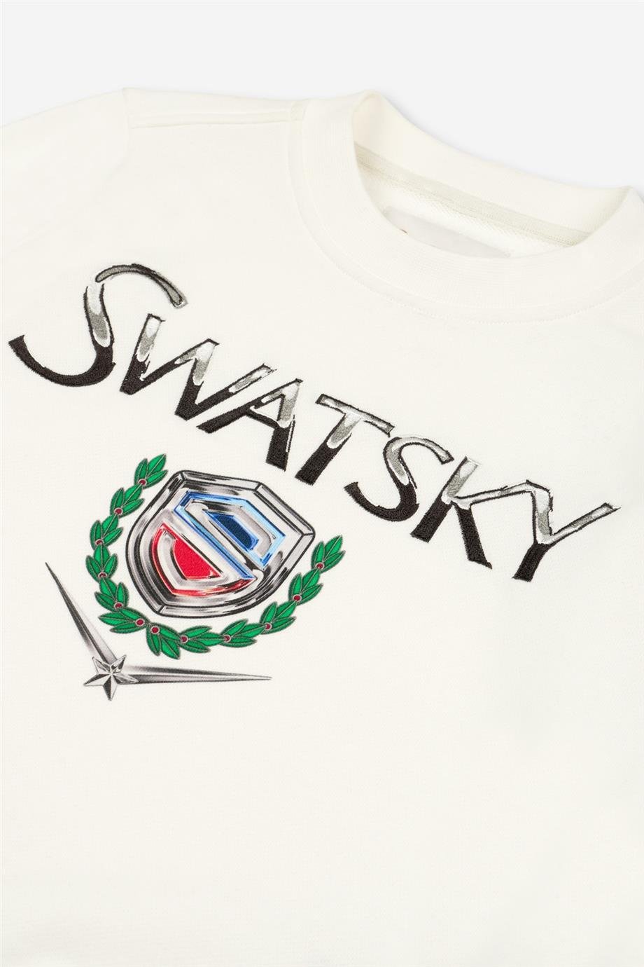 Swatsky Erkek Çocuk Kırık Beyaz Sweatshirt