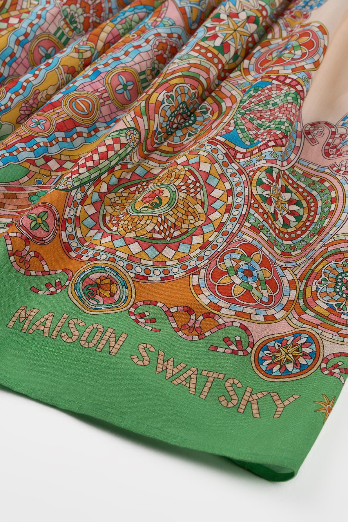 Swatsky Kız Çocuk Desenli Elbise
