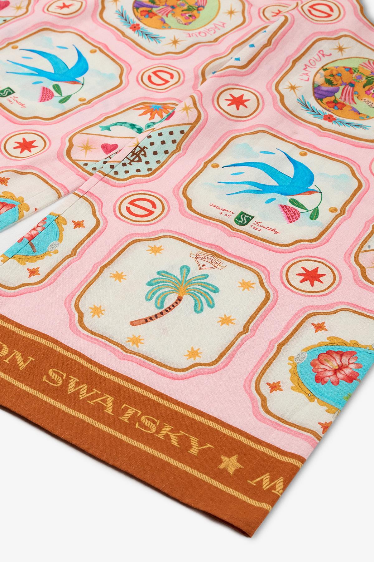 Swatsky Kız Çocuk Desenli Pantolon