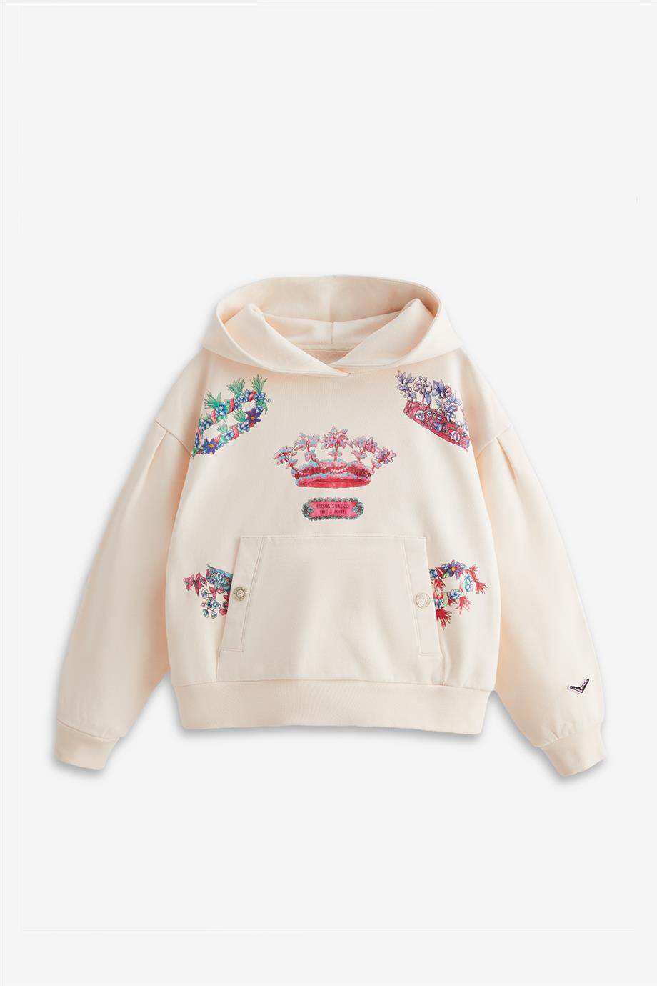 Swatsky Kız Çocuk Krem Sweatshirt