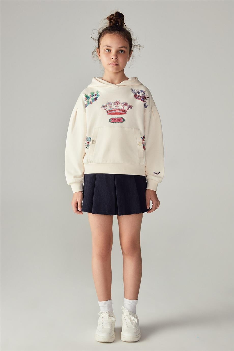 Swatsky Kız Çocuk Krem Sweatshirt