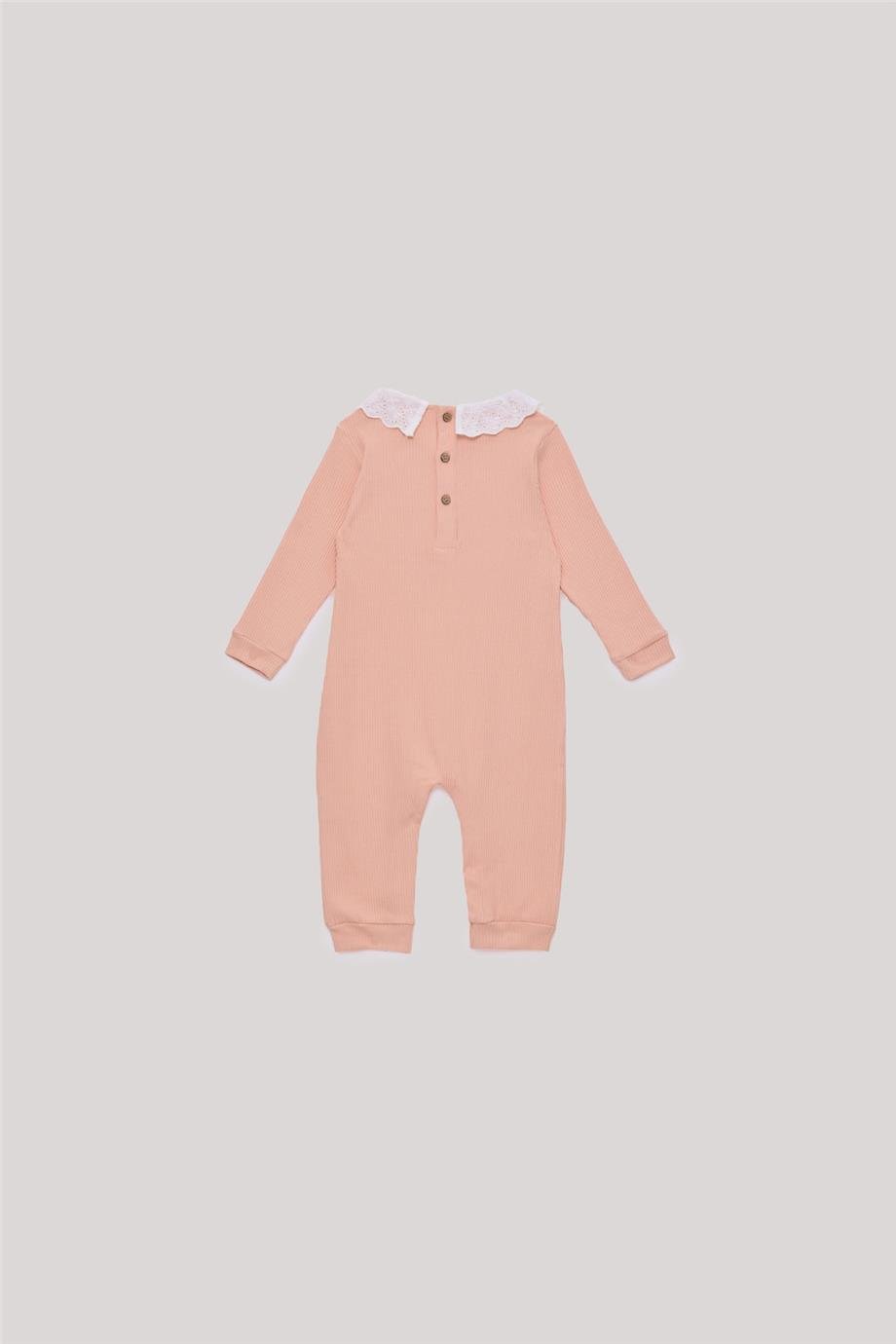 Tyess Basic Kız Bebek Somon Tulum