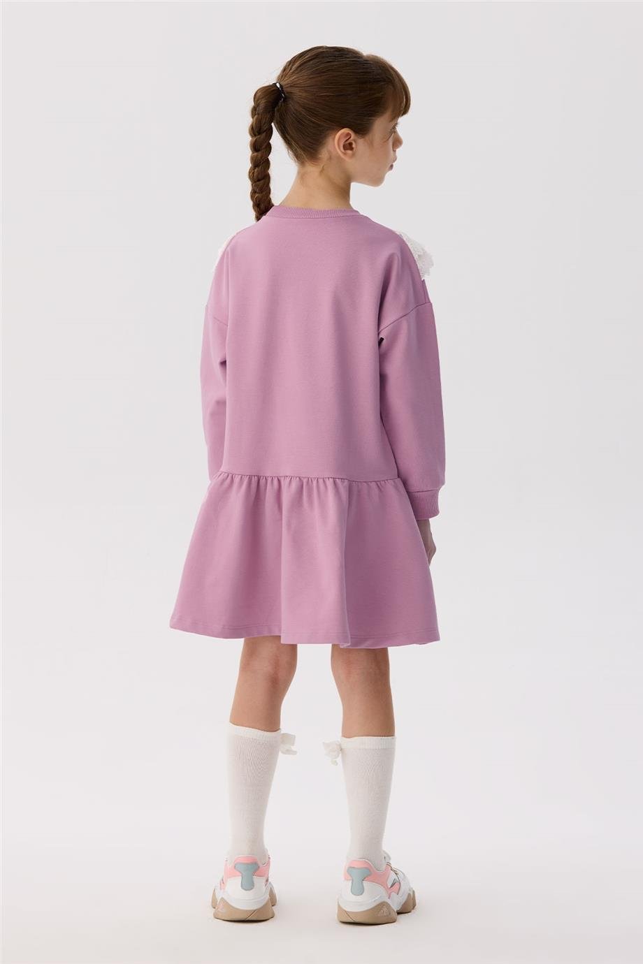 Tyess Basic Kız Çocuk Pembe Elbise
