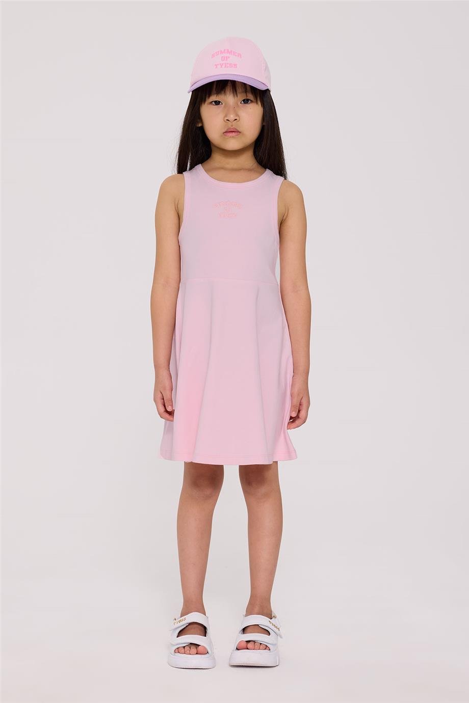 Tyess Basic Kız Çocuk Pembe Elbise