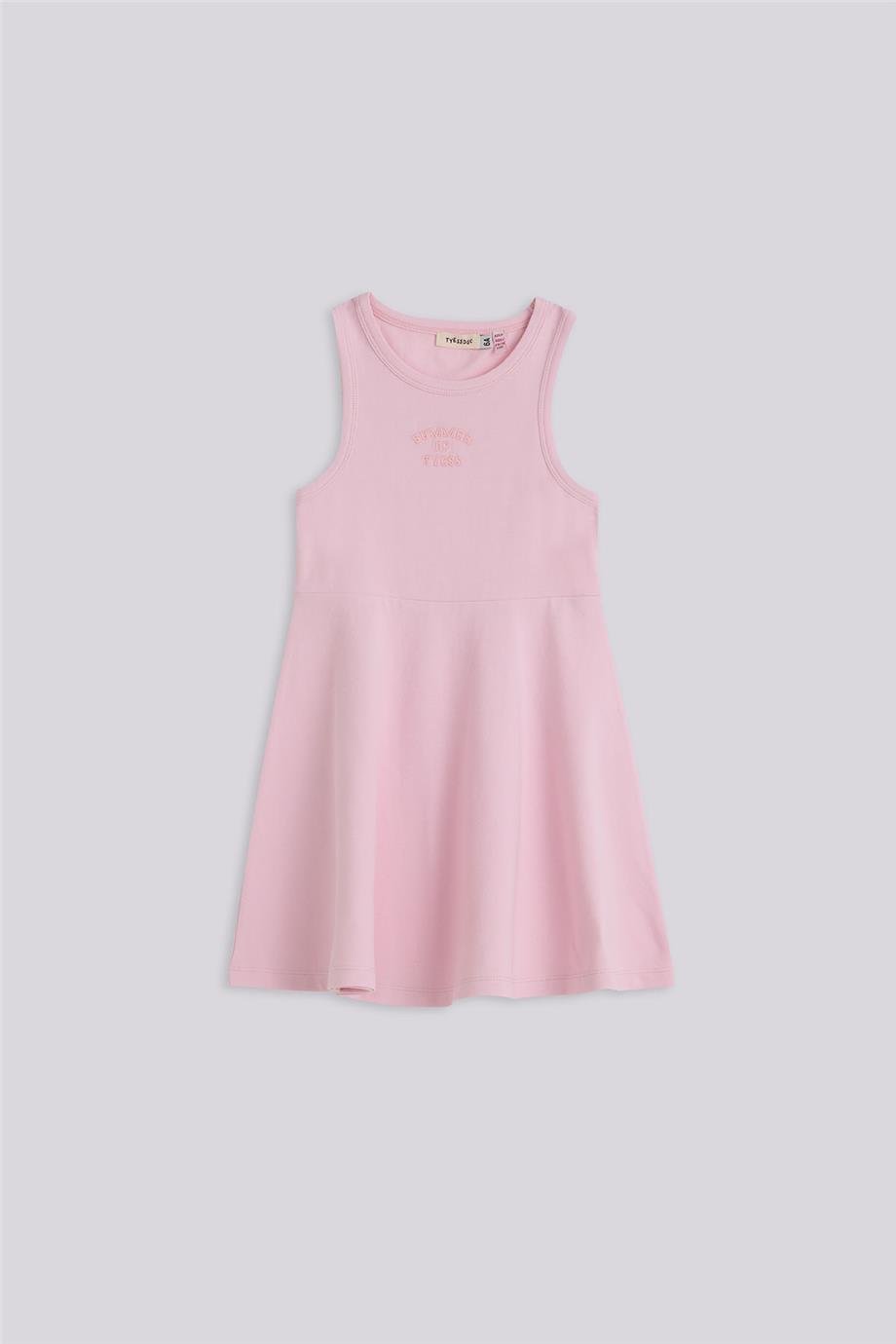 Tyess Basic Kız Çocuk Pembe Elbise