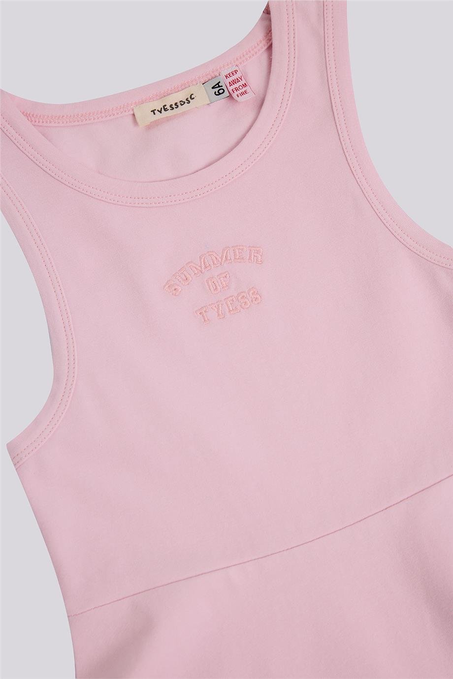 Tyess Basic Kız Çocuk Pembe Elbise