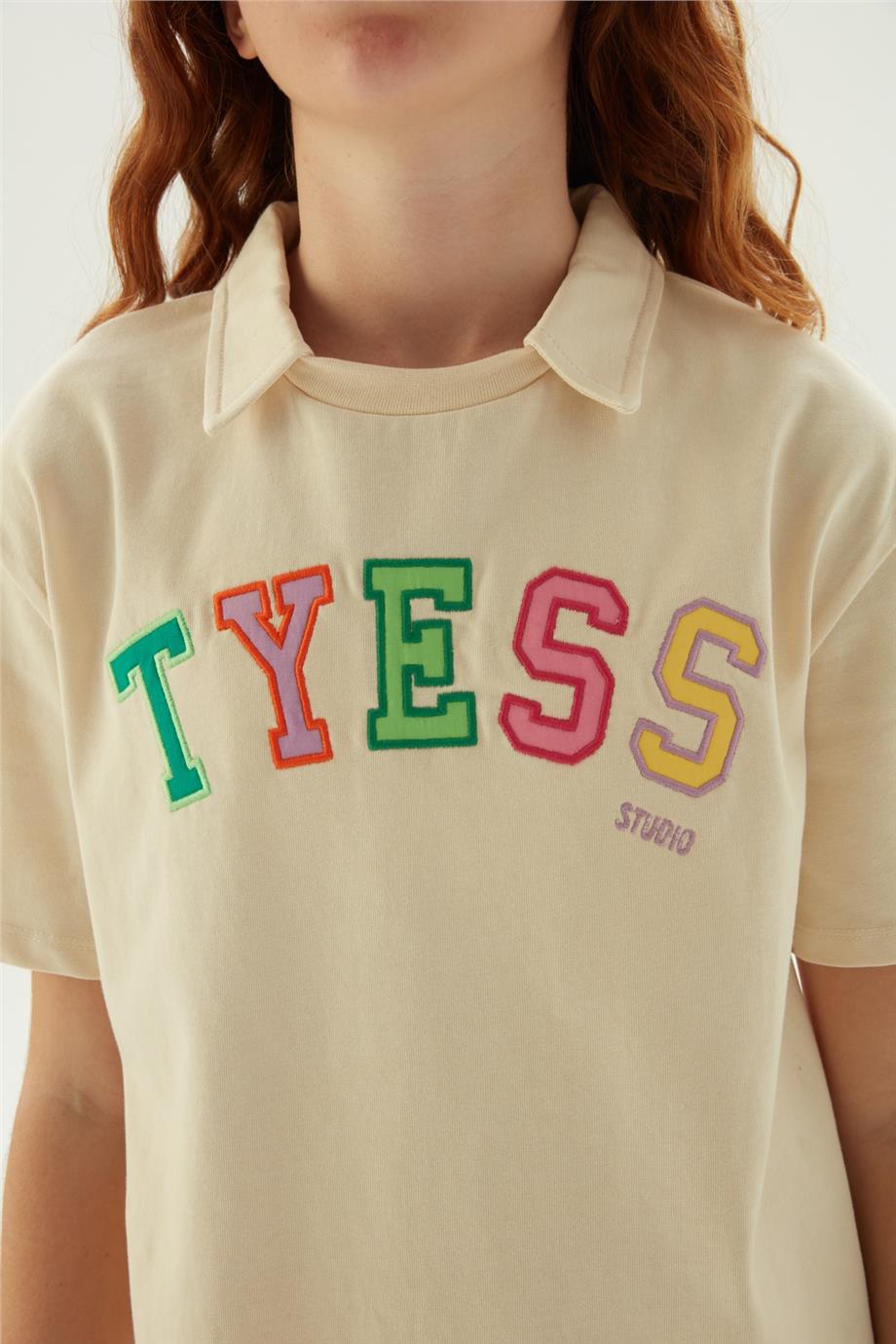 Tyess Kız Çocuk Bej Elbise