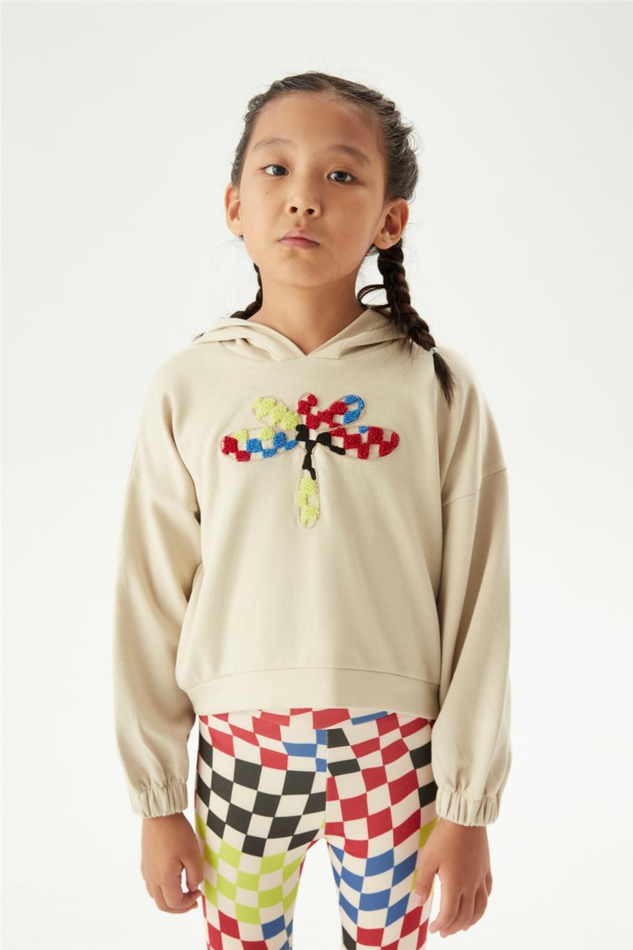 Tyess Kız Çocuk Bej Sweatshirt