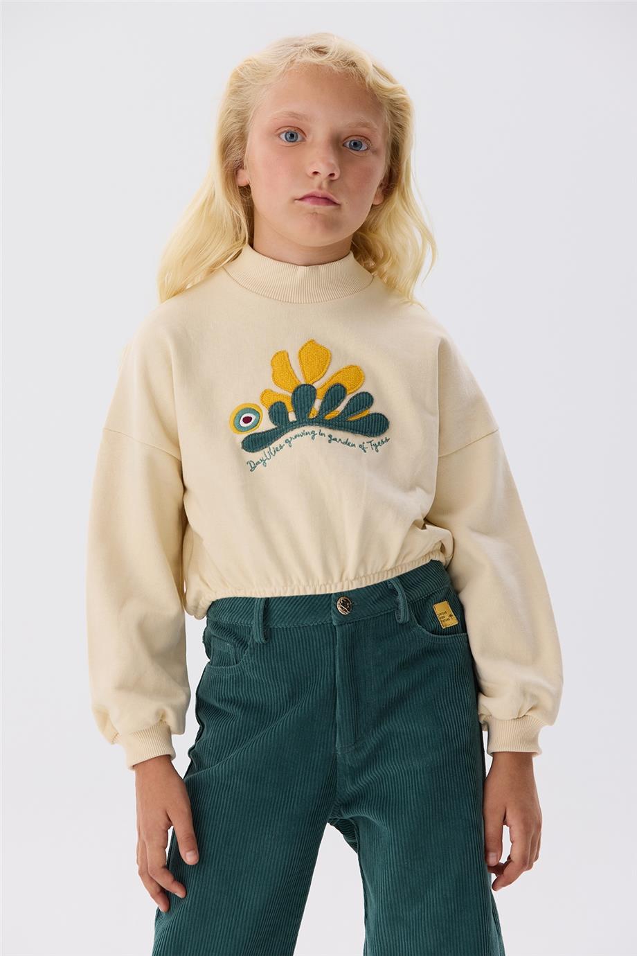 Tyess Kız Çocuk Bej Sweatshirt