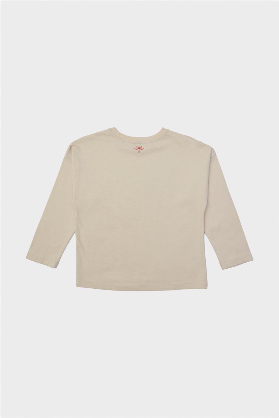 Tyess Kız Çocuk Bej T-Shirt