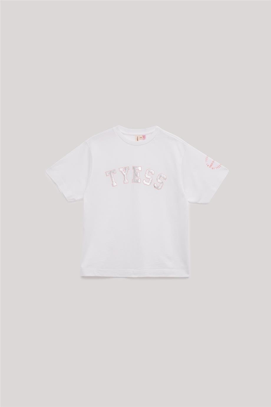 Tyess Kız Çocuk Beyaz T-Shirt