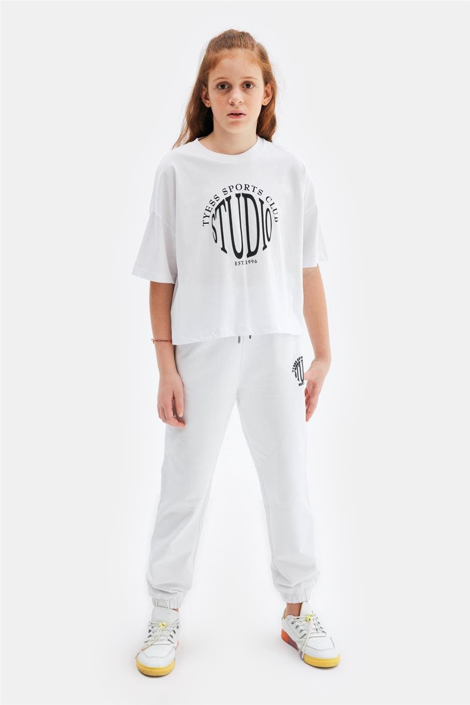 Tyess Kız Çocuk Beyaz Tshirt