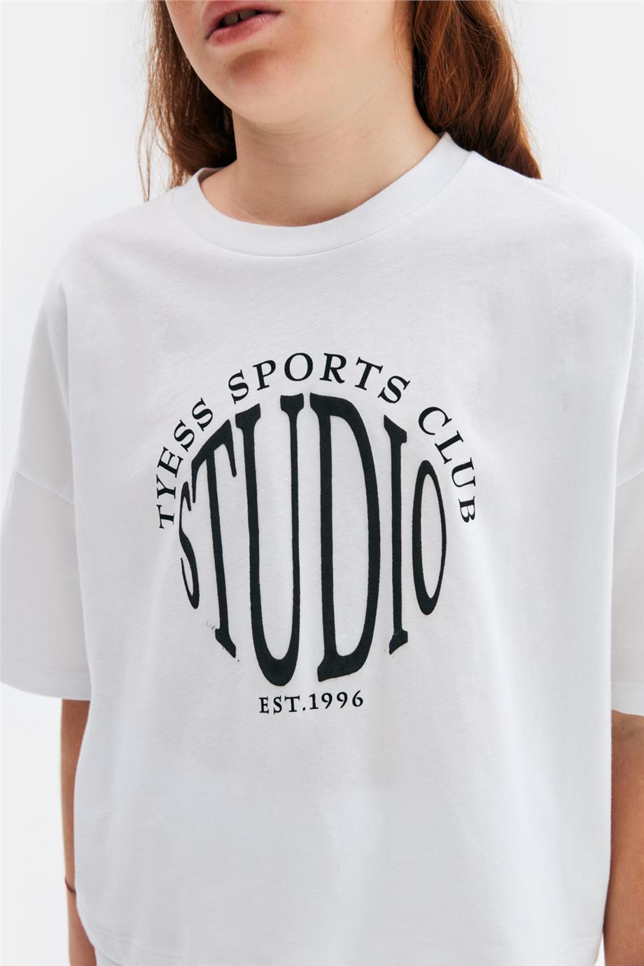 Tyess Kız Çocuk Beyaz Tshirt