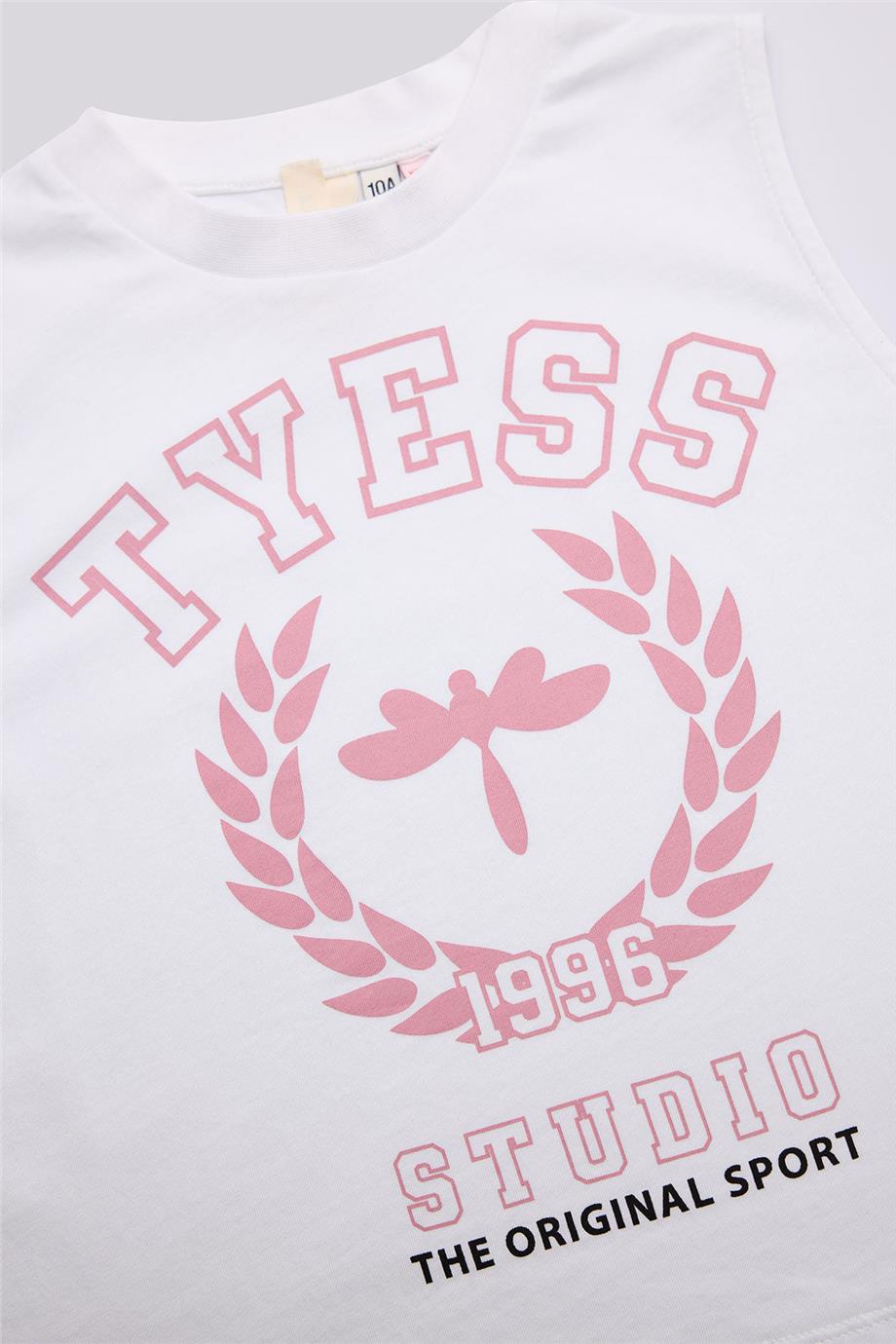 Tyess Kız Çocuk Beyaz Tshirt