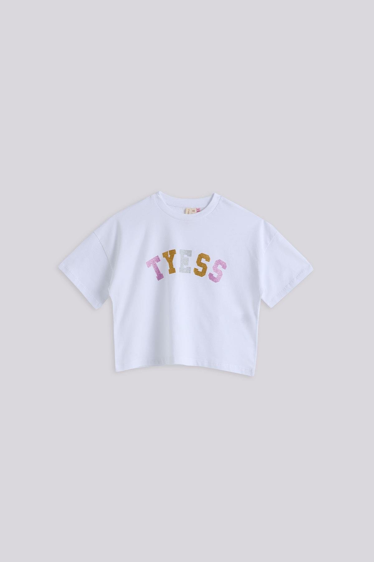Tyess Kız Çocuk Beyaz Tshirt